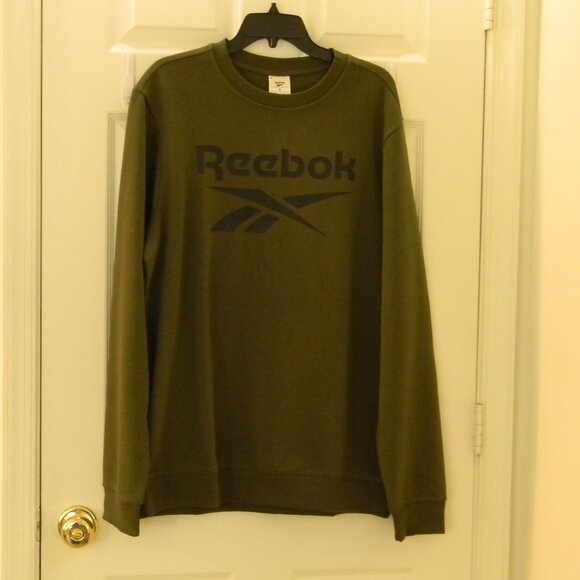 Reebok Spellout Logo Sweatshirt Mens Sz XL Green NWT - Picture 4 of 5